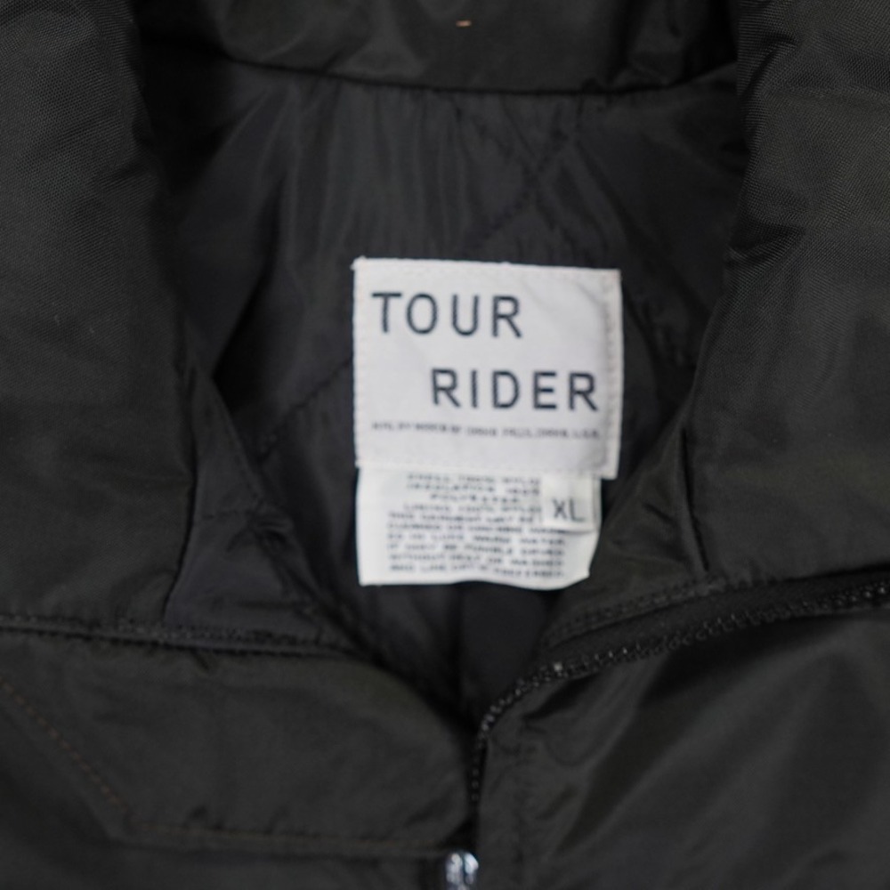 VTG Tour Rider Motorcycle Jacket Mens XL Black reflective piping gorpcore USA - Picture 4 of 12
